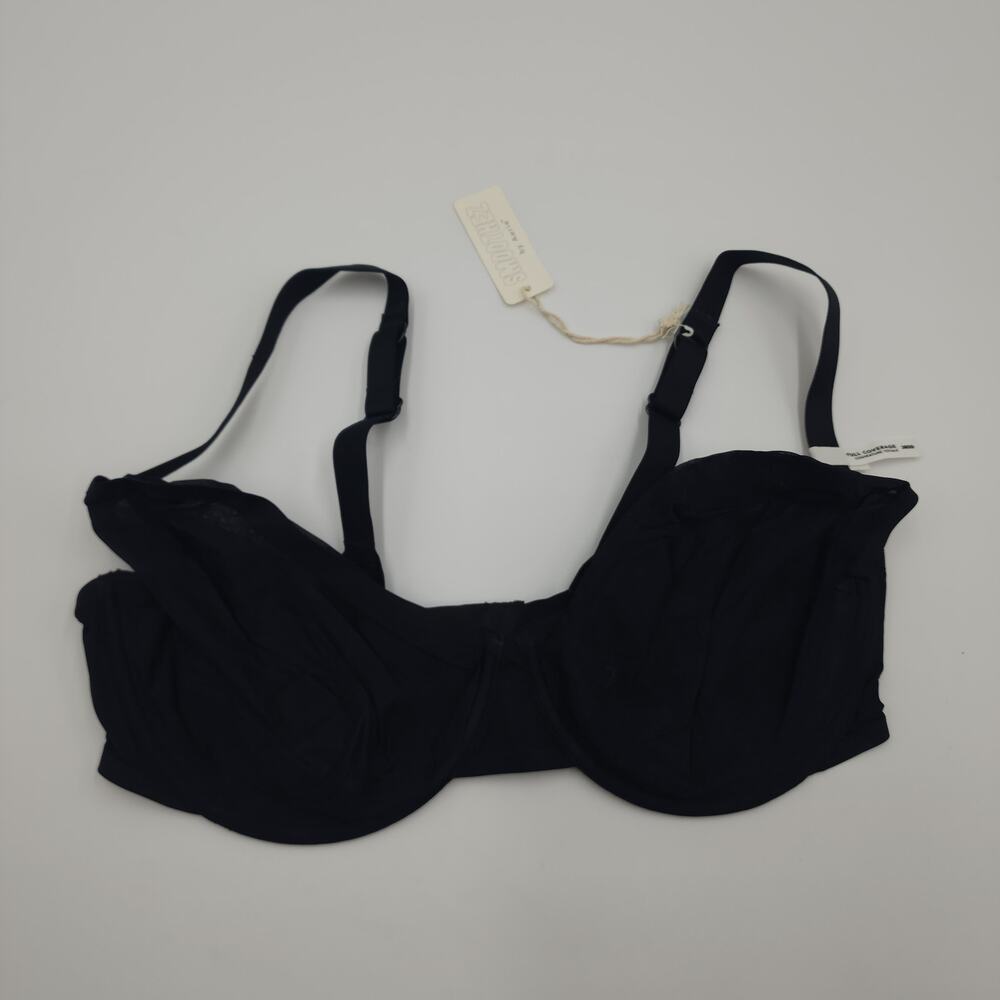 Aerie SMOOTHEZ Unlined Full Coverage Bra in Black Size 38DD
